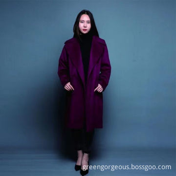 Lady Red Color Cashmere Coat